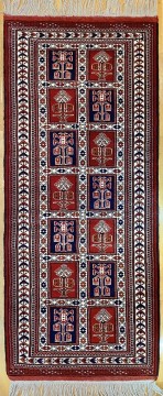 LT701- Håndknyttet Løper (Teppe)- 84x197
